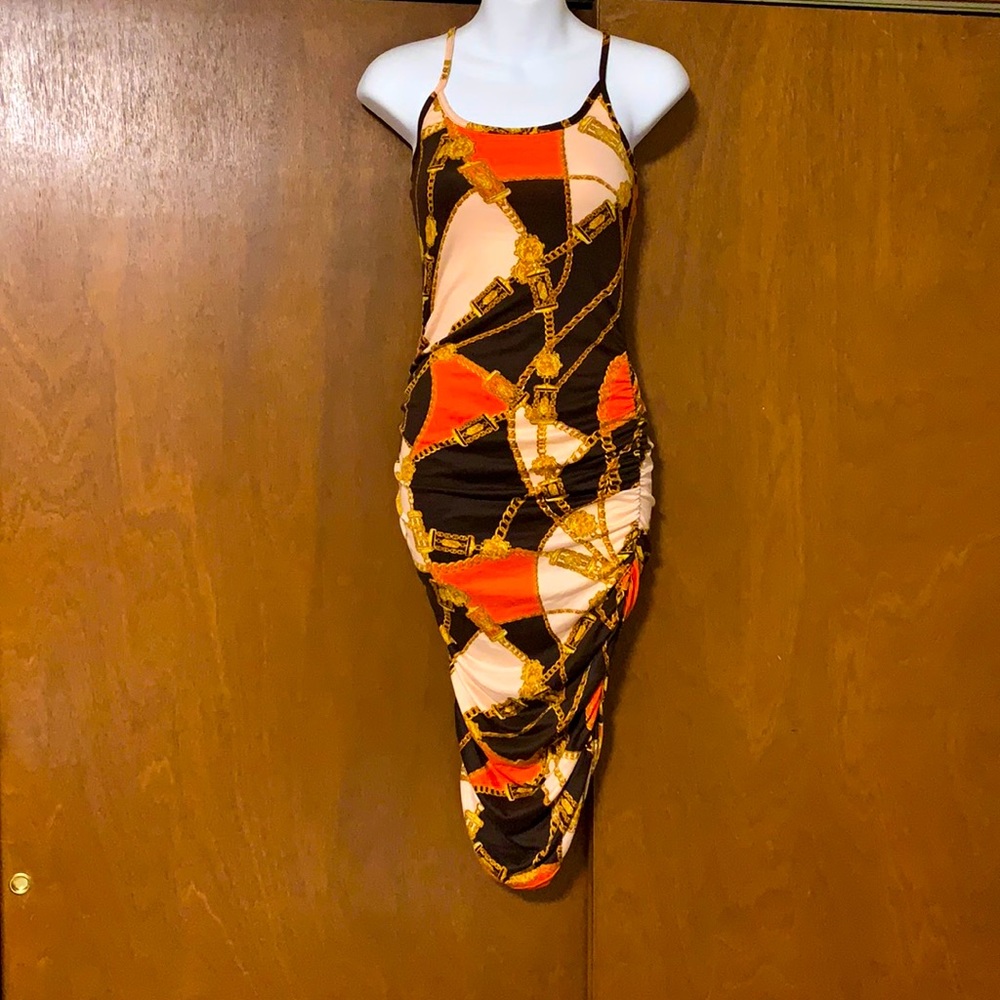 Beautiful Chocolate and Orange Dress🤎🧡 - Picture 1 of 5